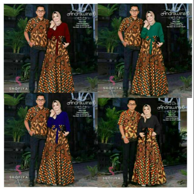 Shofiya Andrawira 6 Couple Gamis Terbaru 2019 Batik Modern Batik Pekalongan Suryadanu Batik Ippnu Shopee Indonesia