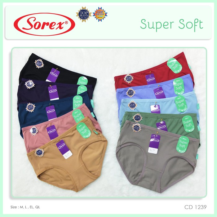 CD Sorex Super Soft Celana Dalam Wanita Halus Lembut Nyaman Sorex Asli / CD Sorex 1239 1238 1227 0839 1230 1254 1257