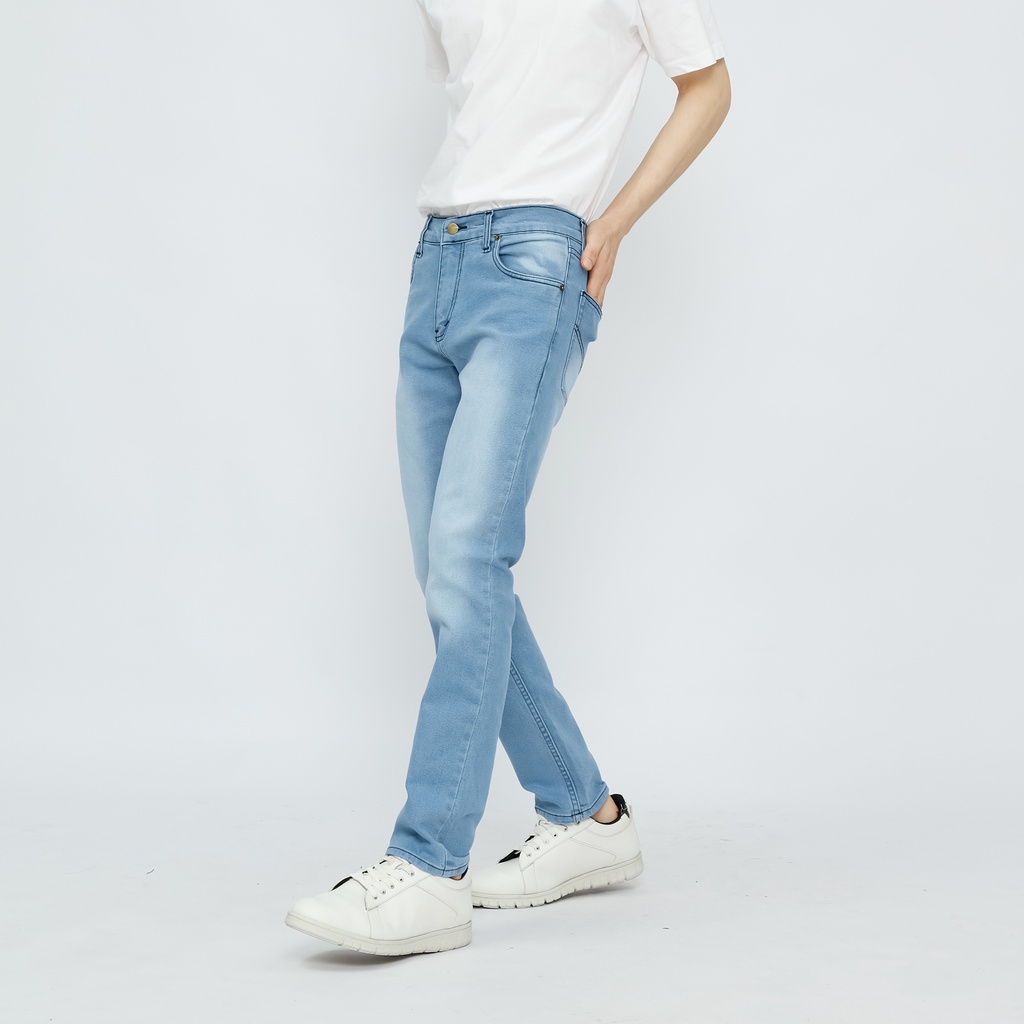 Fathco - Celana Denim Slimfit Pria Bluebleach Scrub