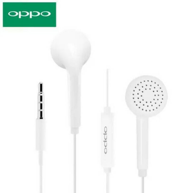 HEADSET OPPO HANDSFREE OPPO EARPHONE OPPO BUAT SEMUA JENIS SMARTPHONE JACK 3,5MM