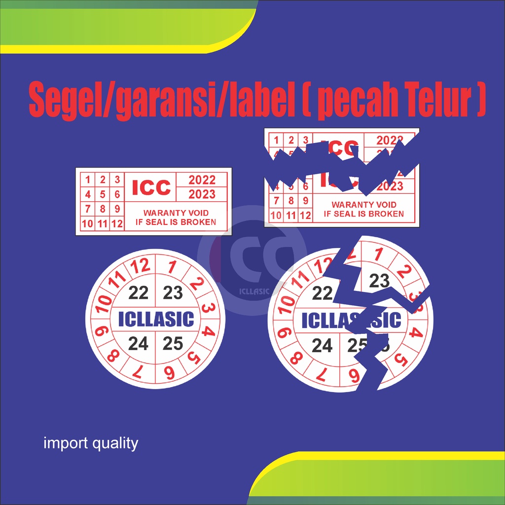 

Segel Garansi Pecah telur Custom