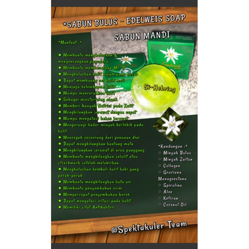 sabun bulus edelweis soap