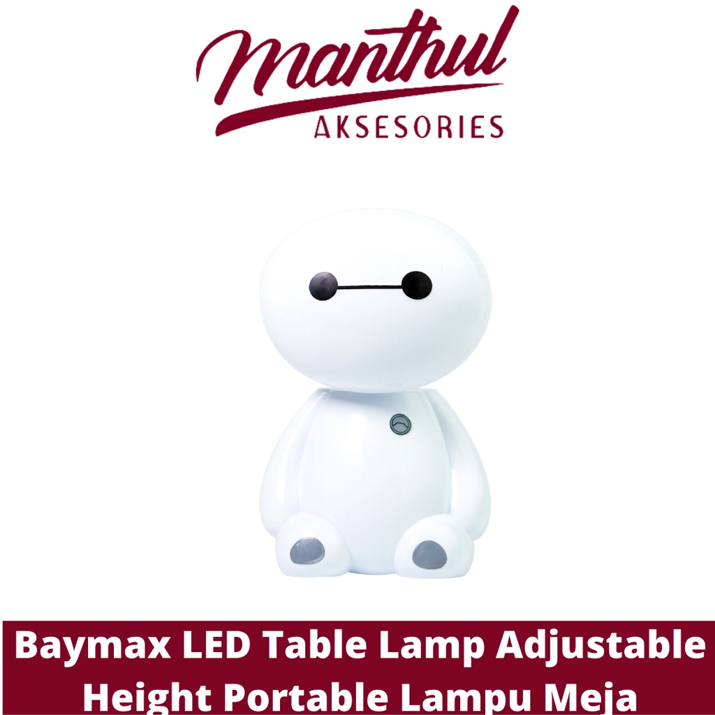 Baymax LED Table Lamp Adjustable Height Portable Lampu Meja