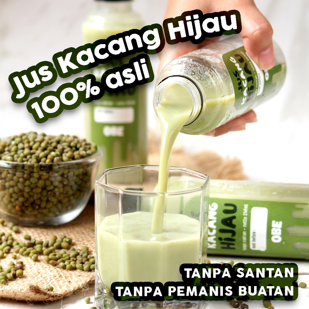 

OBE Jus Kacang Hijau Asli Fresh Made By Order (PO 3 Hari Khusus Sameday & Instant)