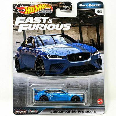 Diecast Hot Wheels JAGUAR XE SV PROJECT 8 Biru Hotwheels Full Force Fast and Furious FNF H Premium