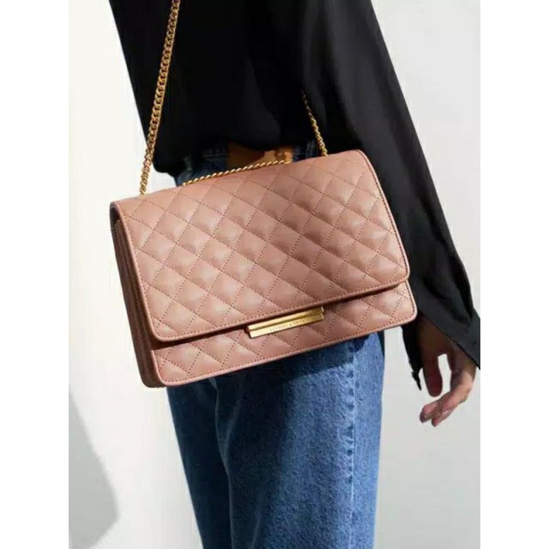 Charles and Keith Quilted Shoulder Bag
