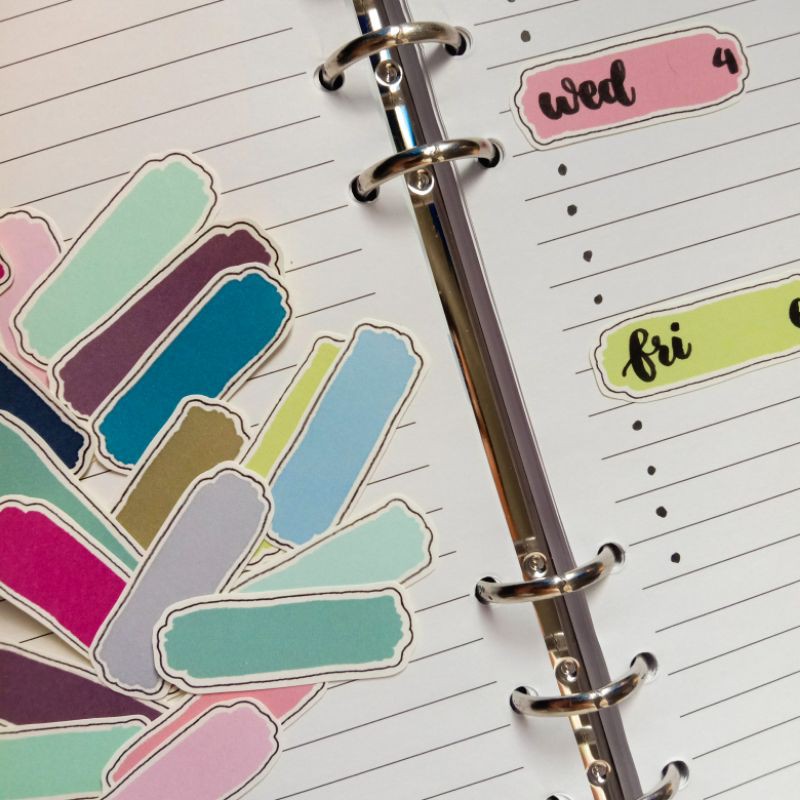 

[SALE CUCI GUDANG] Stiker Label Nama untuk Journal Rak Organizer Bujo Planner