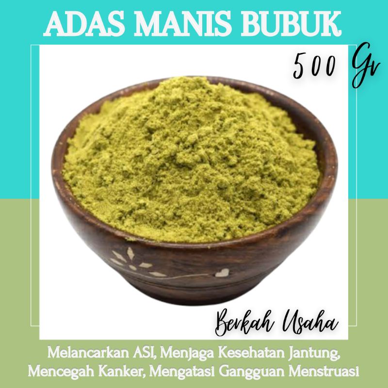 

ADAS MANIS BUBUK ADAS PULOSARI SERBUK FENNEL POWDER 500 GR MENJAGA KESEHATAN JANTUNG MELANCARKAN ASI