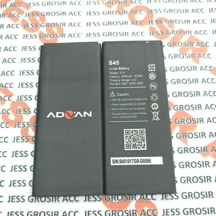 Baterai Battery Double Power ADVAN EVERCOSS S45 4G Lte , Face Unlock