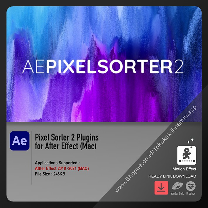 PixelSorter 2 Plugin for After Effect (Mac)