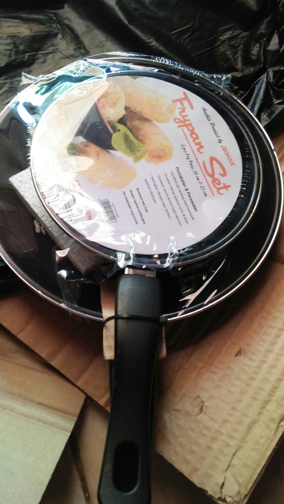 Maspion Teflon Fry Pan Set 2in1 18cm Dan 23cm - Frypan Wajan Murah