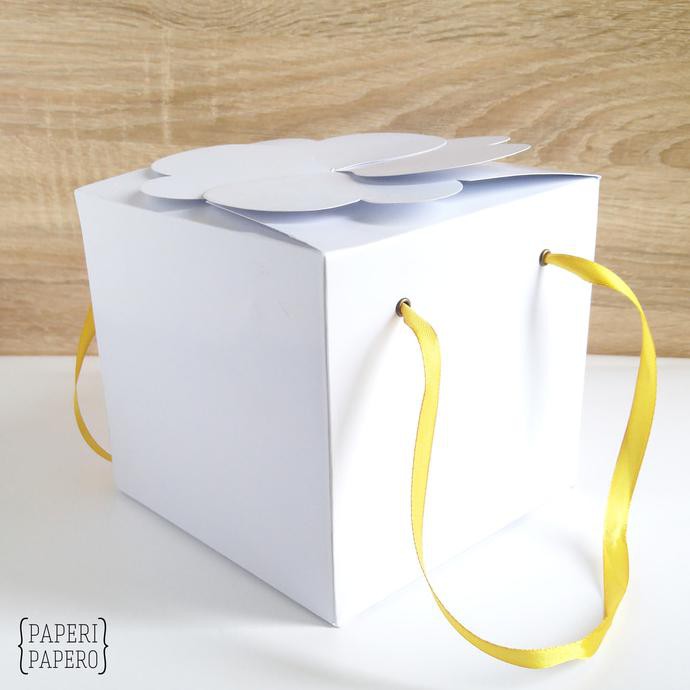 

White Clover Box - Kotak Kue Kering Putih