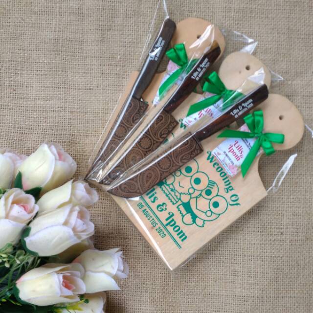 Souvenir pernikahan Souvenir telenan pisau telenan hias Souvenir unik telenan dapur grosir Souvenir
