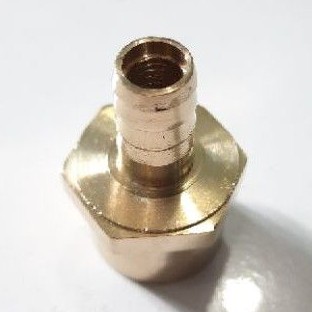 Sok selang 1/2&quot; × 3/8&quot; KUNINGAN / Hose Nipple Drat dalam