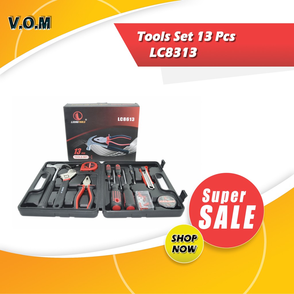 VOM Tool Set 13 Pcs LC8313 / Alat Pertukangan Toolset - 0068