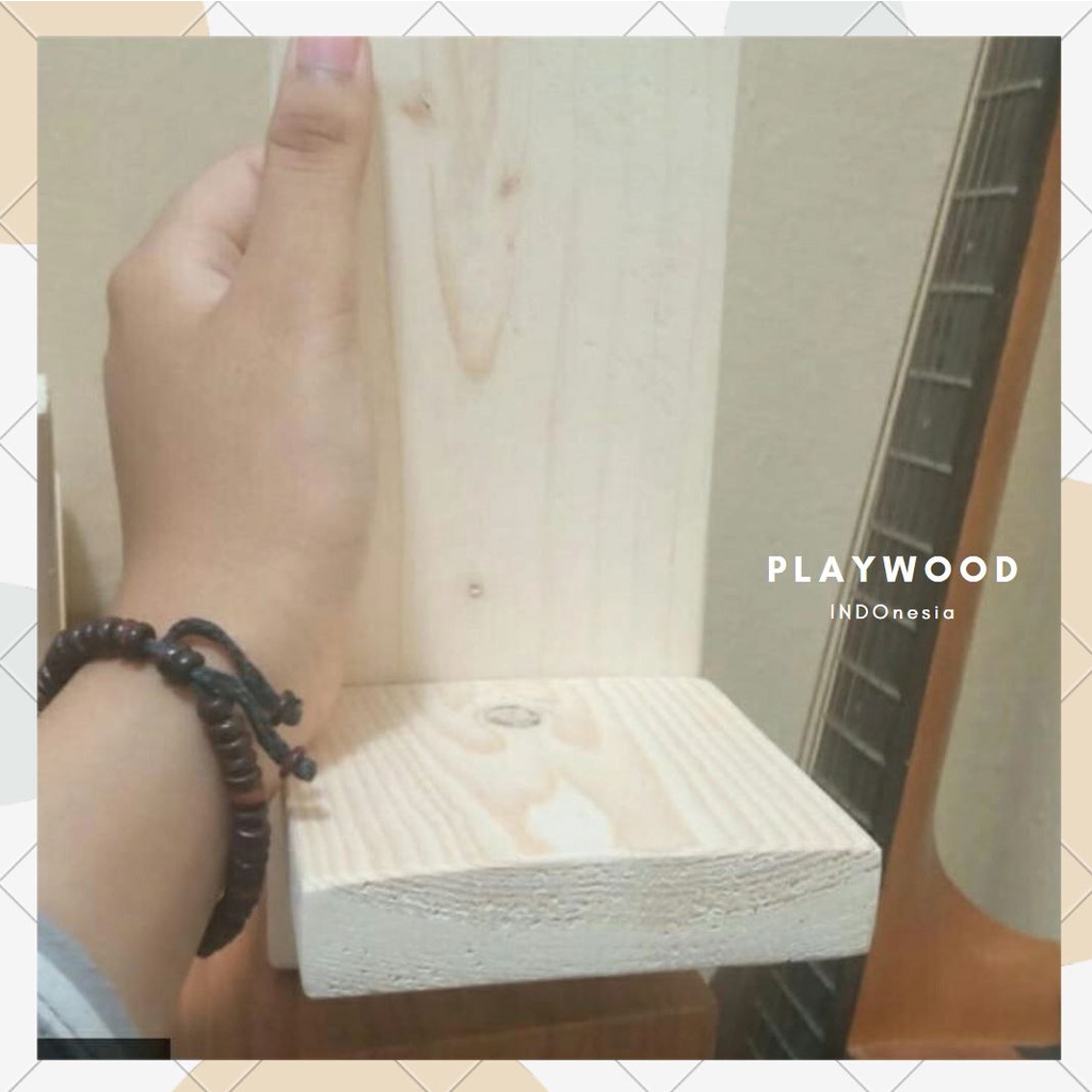 PlayWood - Rak gantung/rak bunga/dekorasi dinding/hiasan dinding/rak kayu jati belanda/mahoni rak sukulen