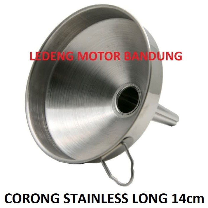 CSL14 Corong Stainless Steel Besi Kuat Panjang Funnel Long 14cm