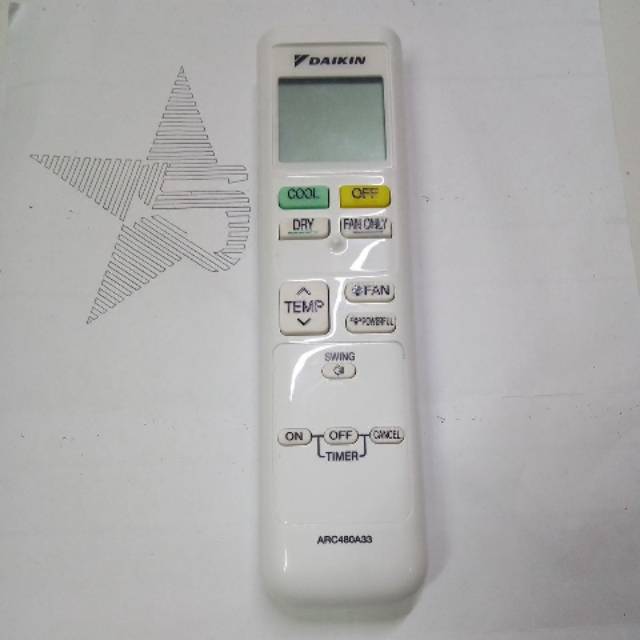 REMOT REMOTE AC DAIKIN ARC480A33  ORIGINAL ASLI