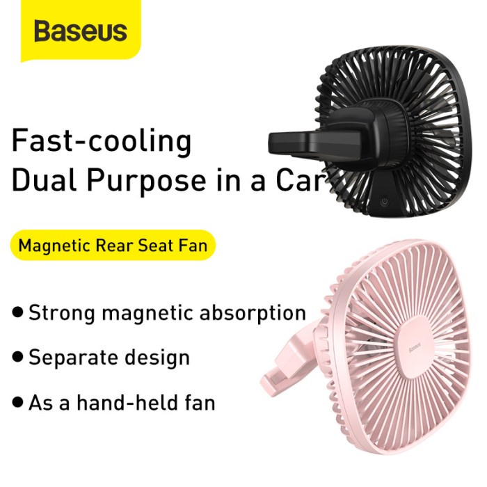 BASEUS Kipas Mobil Natural Wind Magnetic Rear Seat Fan - CXZR