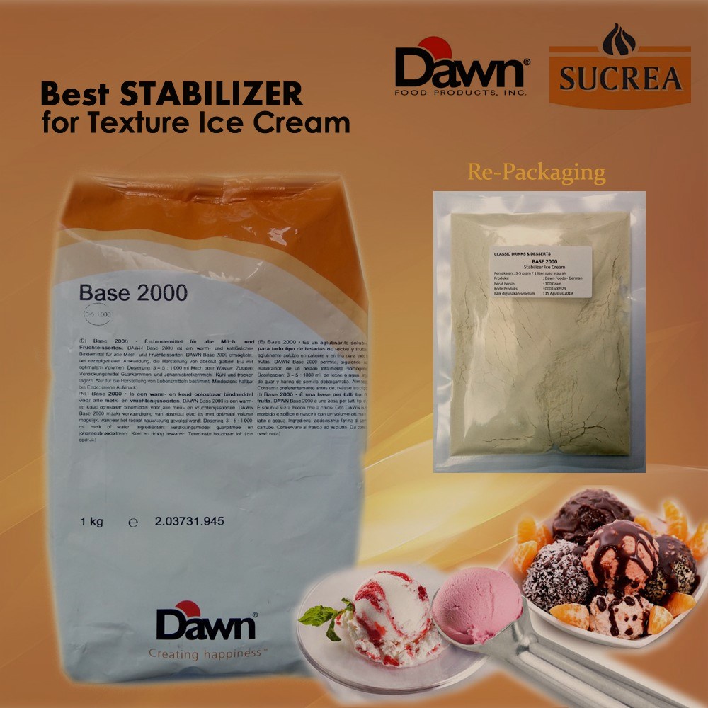 

50 gr Ice cream STABILIZER, Dawn Sucrea Base 2000