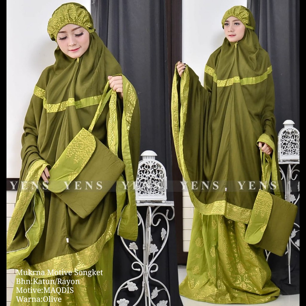 COD Mukena Bali Songket Extra Suju Maqdis