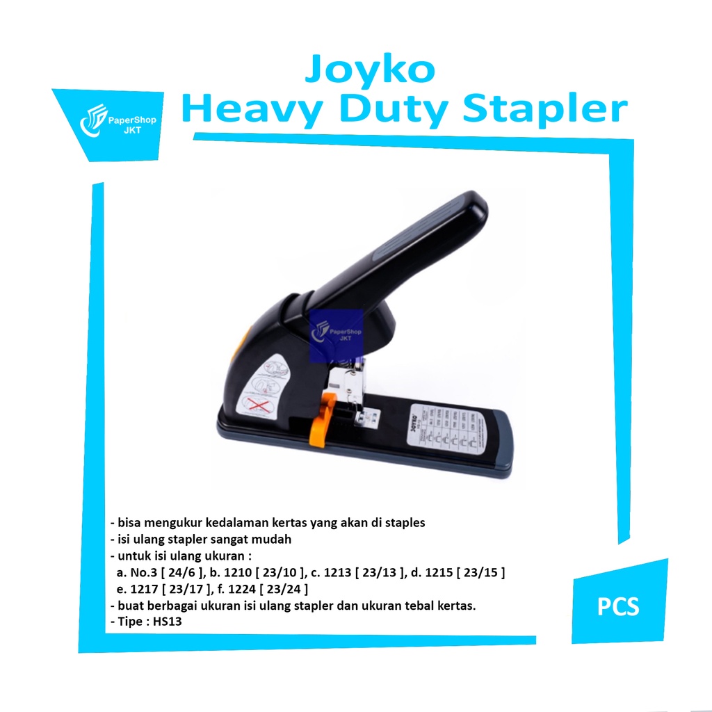 

JOYKO - Heavy Duty Stapler Staples HS - 13 - Pcs