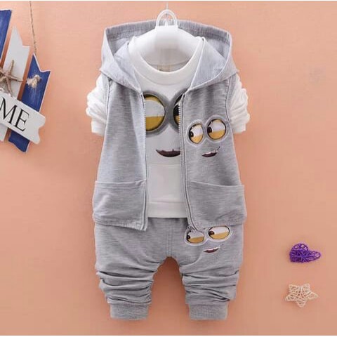 [St minion RO] setelan anak babyterry Varian warna