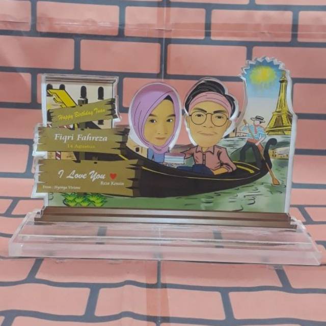 

plakat ukuran 12 × 18cm ketebalan 1 cm
