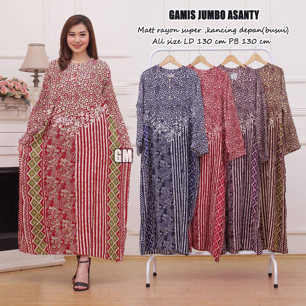 Daster Panjang Super Jumbo Big Size XXXL Longdres Rayon Wanita Semata Kaki Busui Bumil Adem Kekinian Terbaru