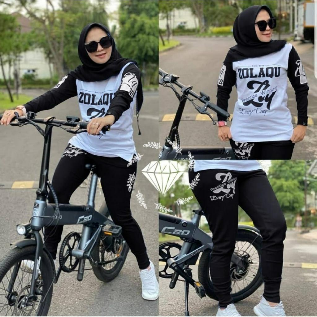 PCS SET GOWES ZLQ BAHAN BABYTERRY 3 UKURAN L XL XXL MR SETELAN ATSAN DAN CELANA ADA VIDEO PRODUK ASLI