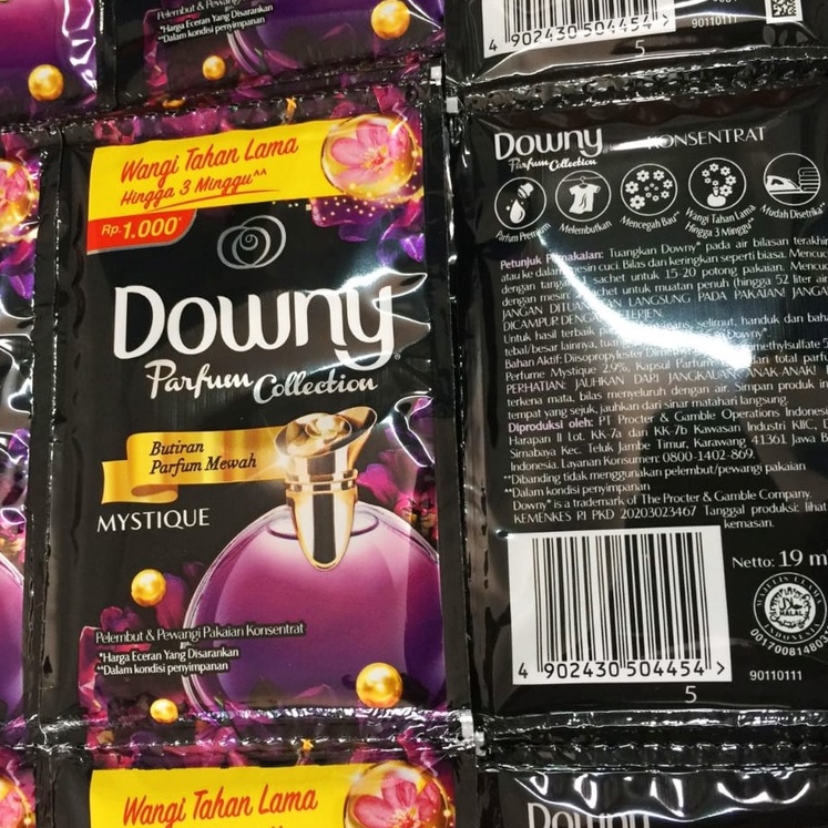 PROMO Brand | Downy Parfum Mystique Pelembut Pewangi Pakaian - 6 sachet x 12 ml | Bisa 1