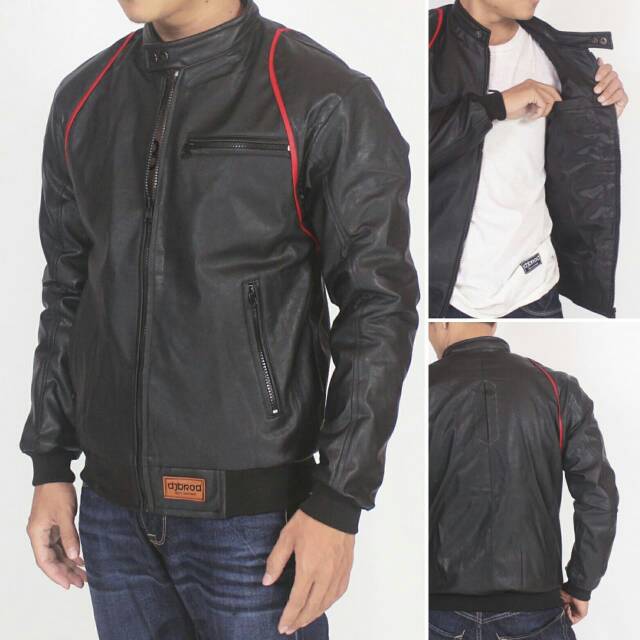 Jaket Karlit/Semi kulit I Jaket Motor Pria Black M,L,XL