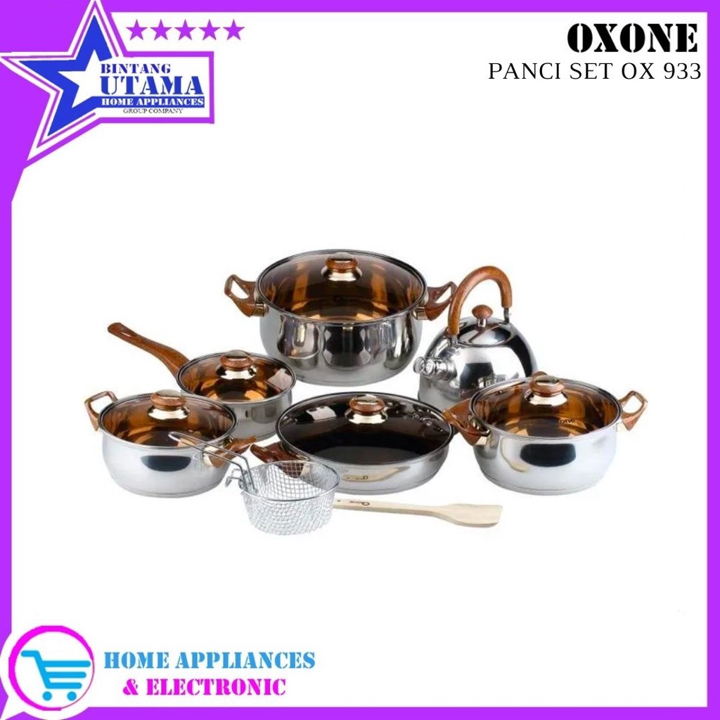 (COD) Panci Set Oxone OX-933 / OX933 / OX 933 / OX911 / OX 911 / OX-911 Eco Cookware Set 12 + 2Pcs