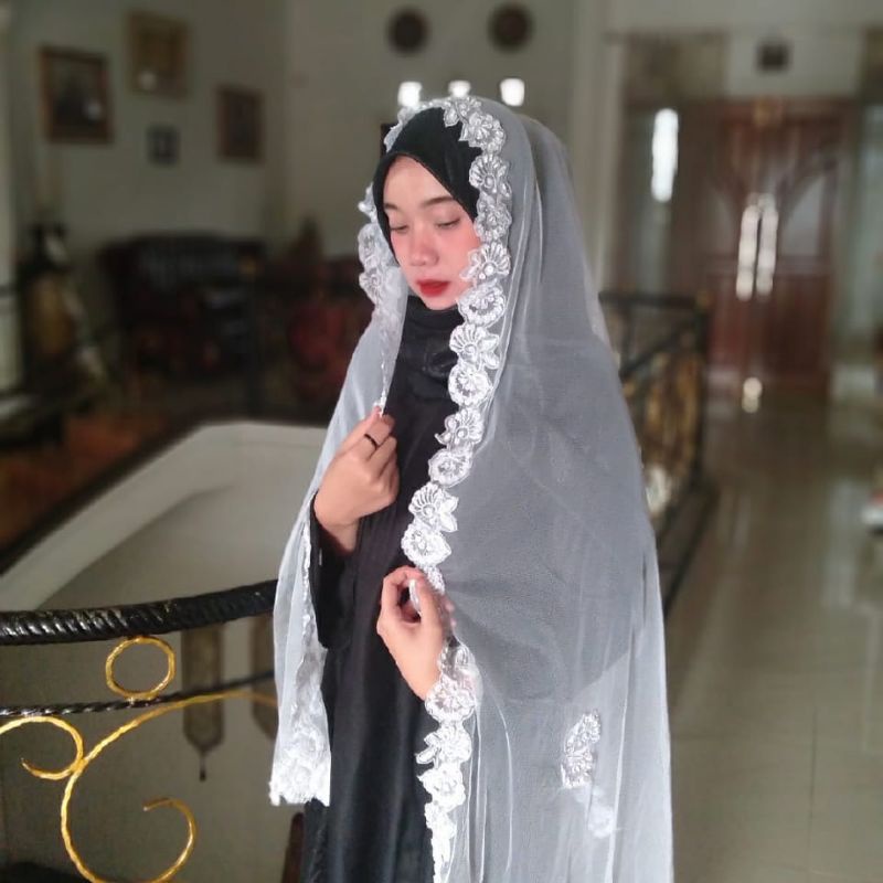 [TERMURAH] Selendang Bordir Payet || selendang akad || Selendang Pengantin Payet-3