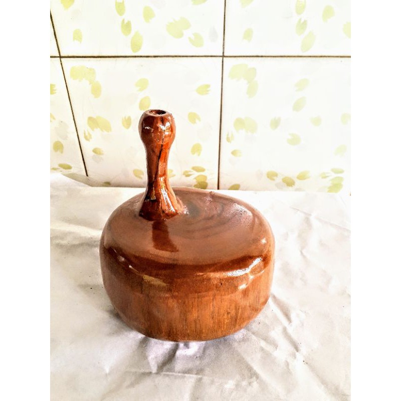 vas pot aesthetic bunga kering kayu jati