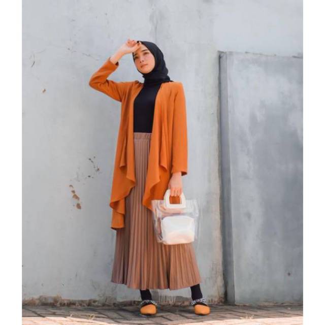 ROK PLISKET ROK KEKINIAN FASHION KEKINIAN ROK PANJANG MUSLIM PLISKET MURAH FLARE SKIRT