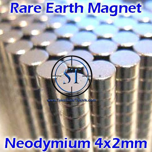 4X2Mm Strong Magnet Neodymium Silinder N52 Sitekni88 Berkualitas
