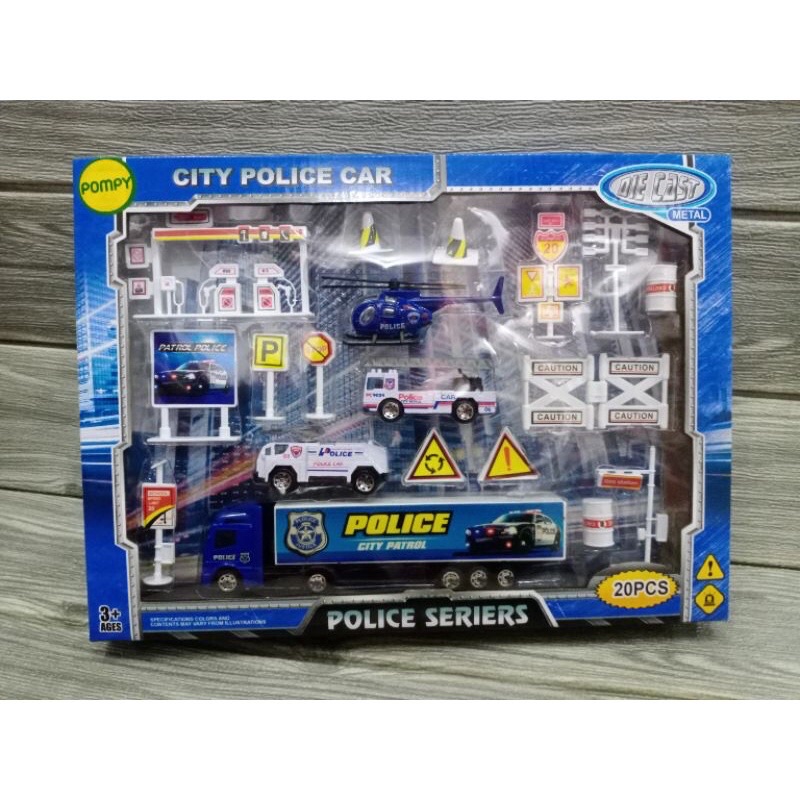 pompy mainan city police car,series 3D DIE - CAST TH398-17C