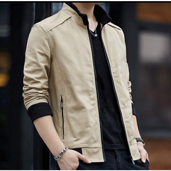 Jaket pria keren / JAKET PRIA HIGH QUALITY IMPORT STYLE / Libra Jaket Canvas Bomber Pria Premium / J
