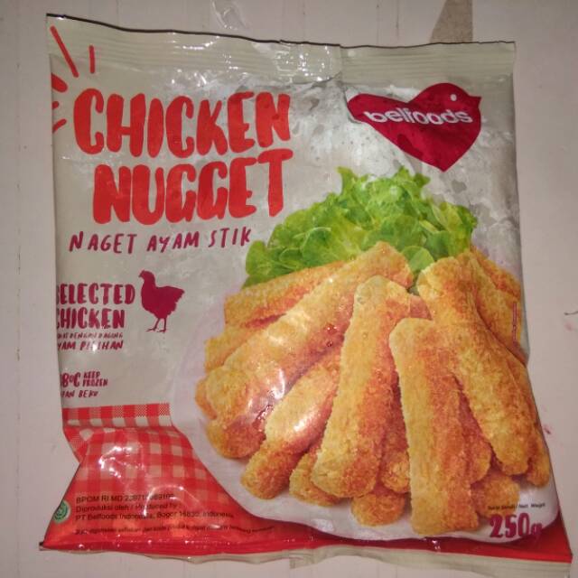 

chicken nugget belfoods stik 250 gram