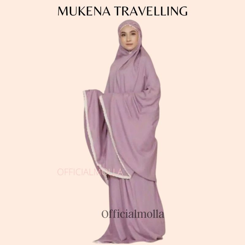 Mukena travel/Mukena Traveling/Mukena Dewasa/Mukena Katun
