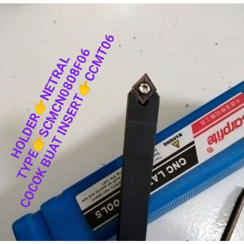 HOLDER BUBUT HOLDER NETRAL HOLDER LUAR HOLDER LURUS HOLDER SCMCN0808F06 GAGANG PISAU BUBUT CCMT06 GA