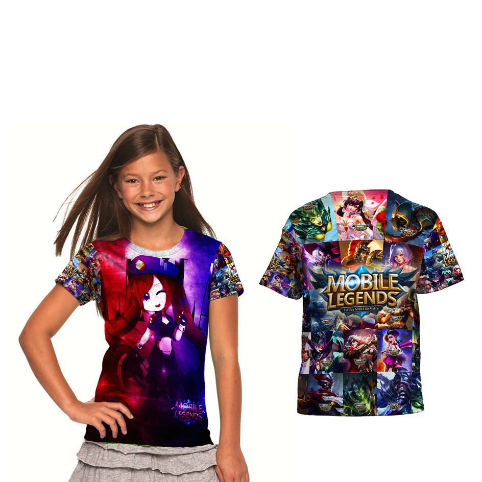 MOBILE LEGENDS- LAYLA EPIC SKIN Kaos anak Perempuan Printing