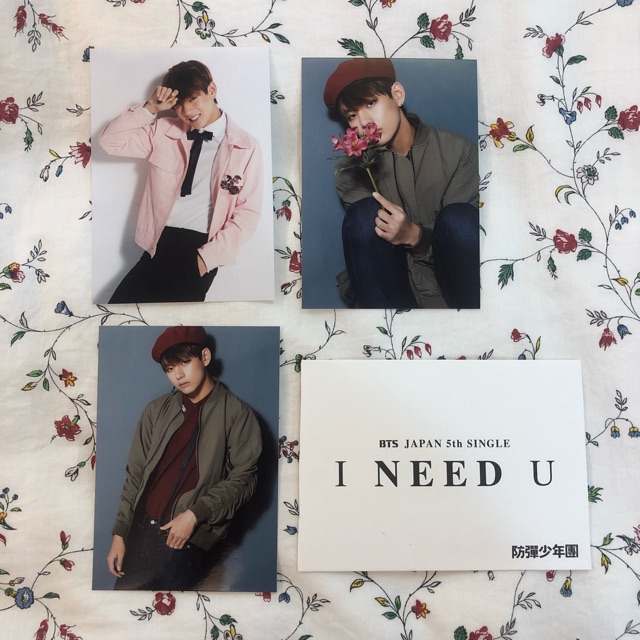 [3 pcs] BTS I Need U Shibuya Marui Japan 5th Single Taehyung Special Photo Set