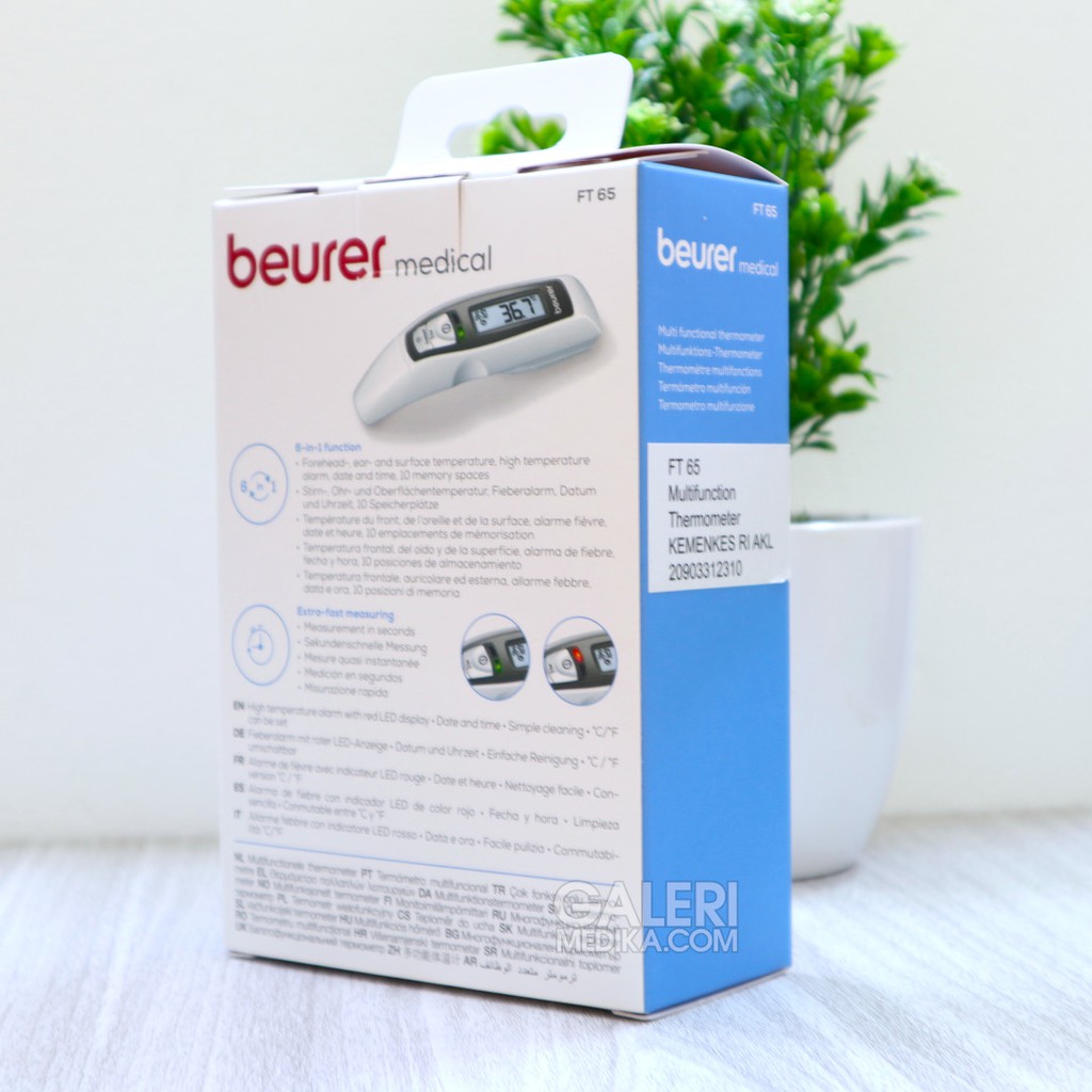 Beurer FT65 / FT-65 / FT 65 Termometer Instan Infrared - Untuk Kepala, Telinga, Badan, dan Benda