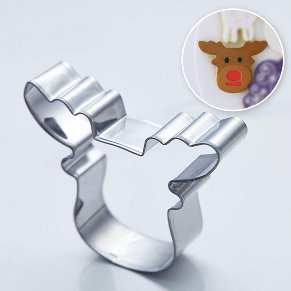 [Elegan] Cookie Cutter DIY Bakeware Alat Dapur Christmas Reindeer