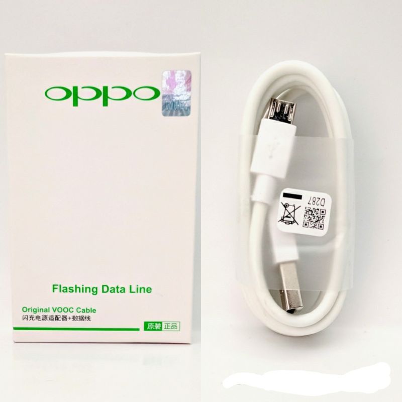 Kabel Data Oppo 2A Fast Charging USB Micro ORIGINAL 100% For F1s,F1,F1+,F3,F3+,F5,A39,A37,A3