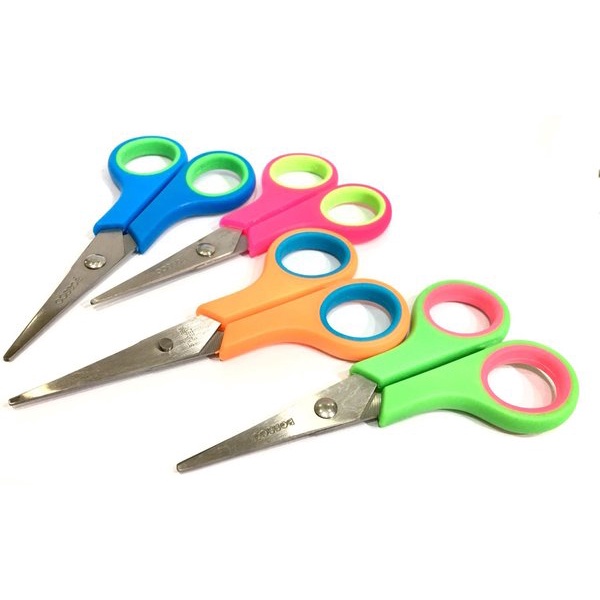 GUNTING WARNA WARNI ATK GUNTING ANAK SEKOLAH PEMOTONG KERTAS SCISSOR KANTOR COLOURFUL UNIK