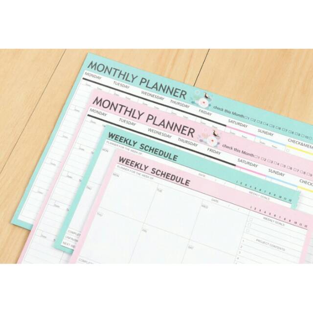 

Weekly Planner AS Flower Bird