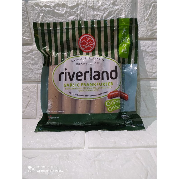 

riverland garlic frankfukter Sausage Sosis Bawang Putih Ala Jepang